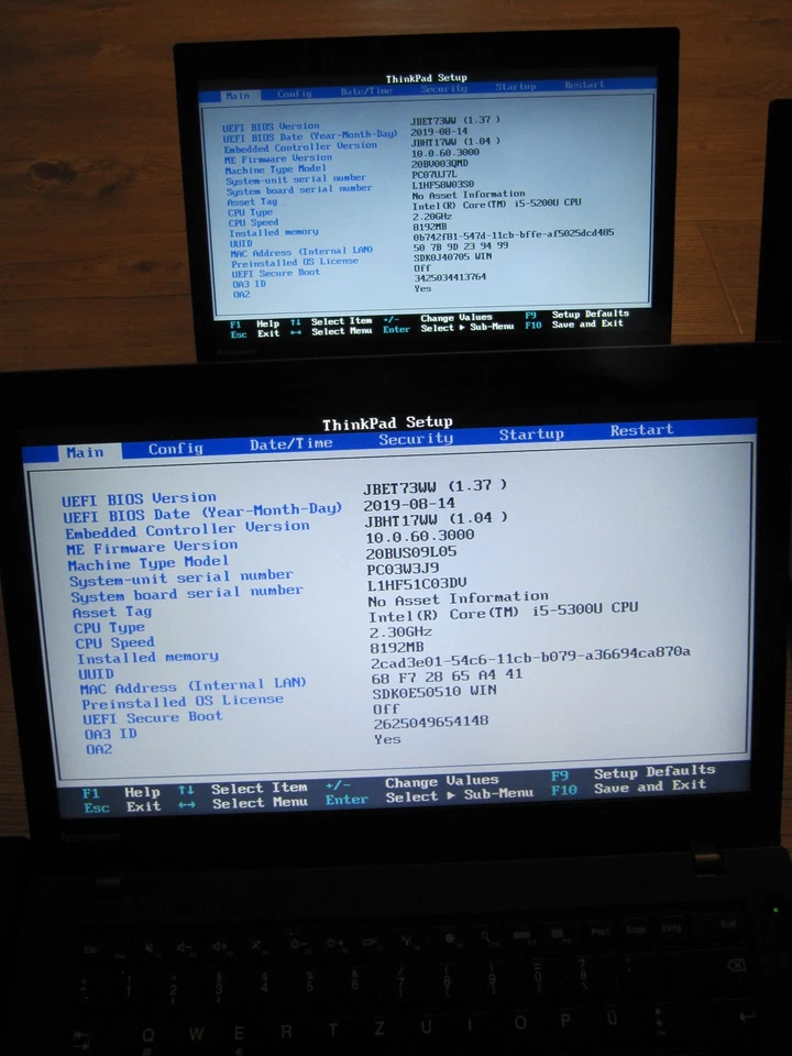 Lenovo Thinkpad T450 3St. - 3x i5-5300/14“HD+TFT/8GB + 1x Docking + 1x Netzteil - Bild 3 von 4