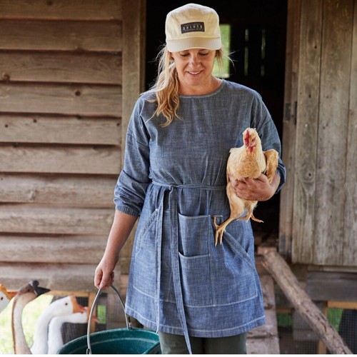 Duluth Donna Free Range Chambray Smock Taglia M/L Tasche Frontali - Foto 7 di 17