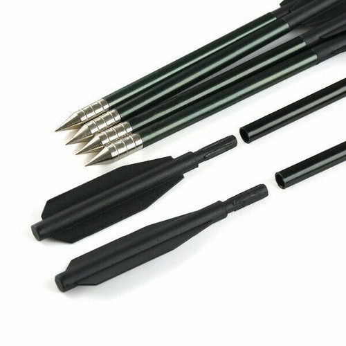 12pcs Aluminum Shaft Arrow Archery 6.2MM For Children 50/80lb Pistol Sniper Hunt - Picture 2 of 4