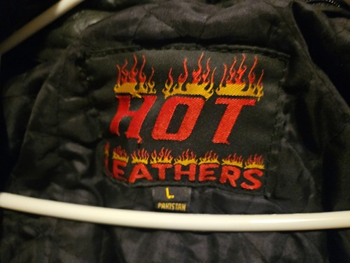 Hot Leathers Motorcycle Jacket-Large-Removable Liner Black W/Orange+White Stripe - Bild 4 von 9