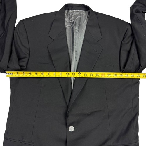 Zanella Men's 100% Wool 2-Button Blazer Black • Italy • 42L - Picture 8 of 11