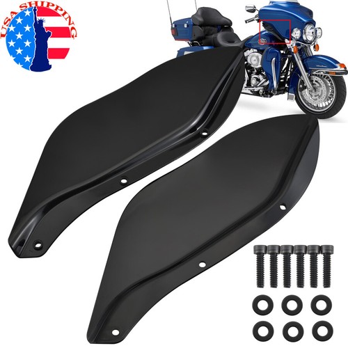 2PCS Black Batwing Side Fairing Windshield For Harley Electra Glide FLHX 1996-13 - Picture 5 of 22