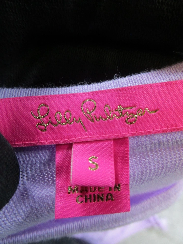 Suéter Lilly Pulitzer Mujer Pequeño Púrpura Mezcla Algodón Tejido Foto 3 de 4