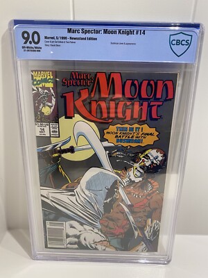 Marc Spector: Moon Knight #14, CBCS 9.0 (Not CGC) - Newsstand Edition