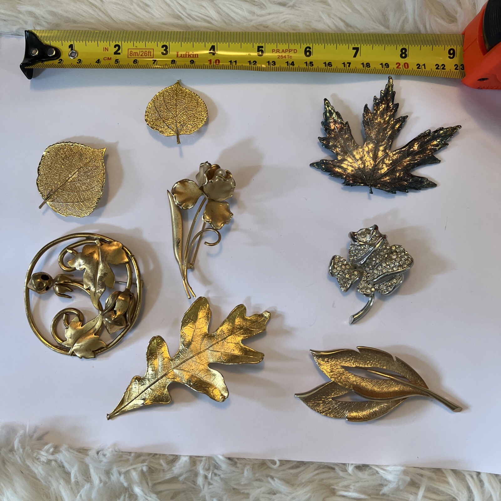 Mix Of Gold Dipped LEAF Leaves PENDANT Flowers Or… - image 4