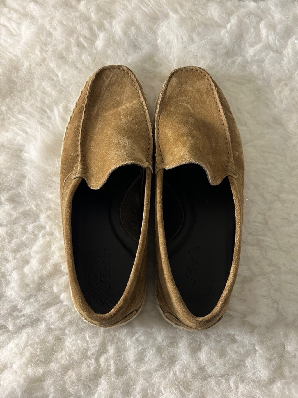 Aurelien Beige Suede Seaside Loafer Boat Shoes Men Size 42 EU/9 US