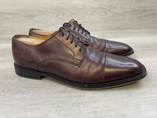 Johnston Murphy Mens Emery Cap Cordovan 15-0643 Burgundy Leather Derby Shoe 10