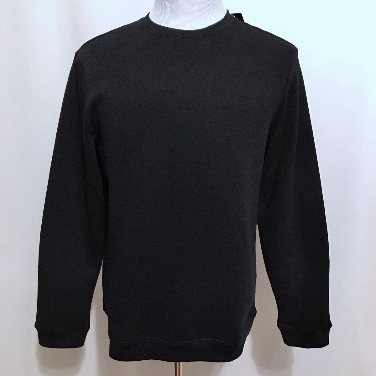Ideology NWT Pullover Black Pullover Fleece Crewneck Sweatshirt