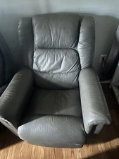 GDF Studio Jemma Tufted Bonded Leather Swivel Gliding Recliner Chair - Brown