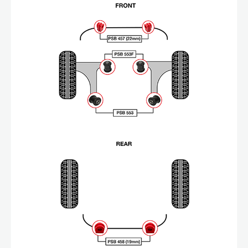 8x Front Lower Arm, Front 22mm& Rear 19mm Sway Bar Bush fits Nissan Altima 02-06 - Picture 2 of 3
