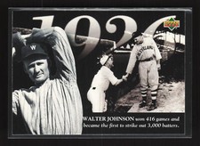 1994 Upper Deck All-Time Heroes #109 Walter Johnson 125th Anniversary