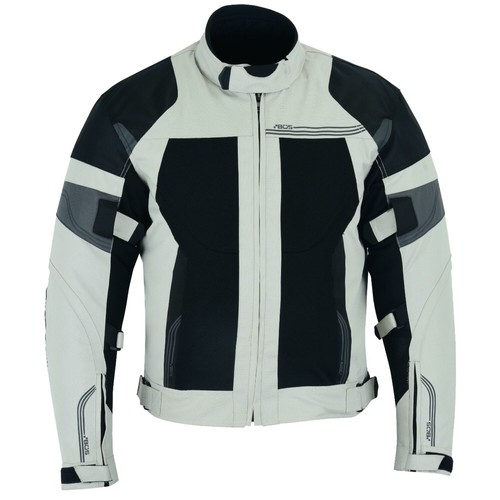 Herren Motorrad Sommer Jacke Biker Motorrad Textil Sommer Jacke Grau Neu - 第 1/4 張圖片