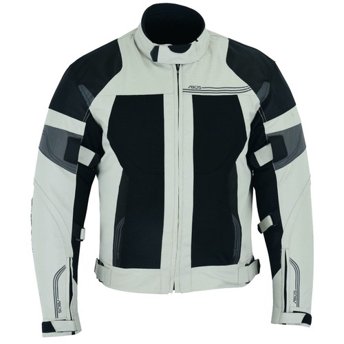 Herren Motorrad Sommer Jacke Biker Motorrad Textil Sommer Jacke Grau Neu  - Bild 1 von 4