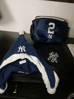 NEW YORK YANKEES OFFICIAL Derek Jeter Zip Up Cooler Bag, 2 NY Yankees Hats 3 LOT