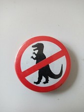 Dinosaur Badge -Mobil Oil Company Advertising 1977- Stamp out dinosaur thinking