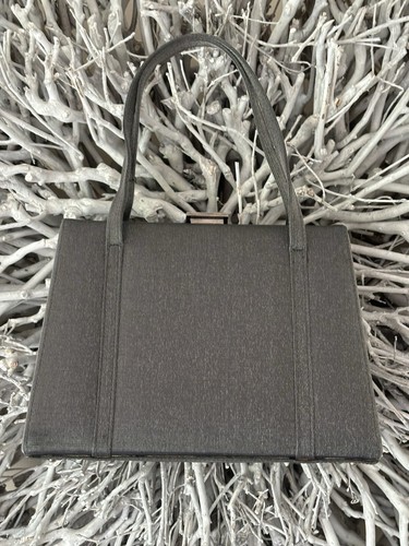 🩶STUART WEITZMAN .. Silver Grey Small Double Strap Handbag with Optional Strap