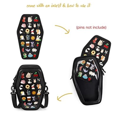 Ita Bag Coffin Purse Bag with Insert Gothic Crossbody Bag 