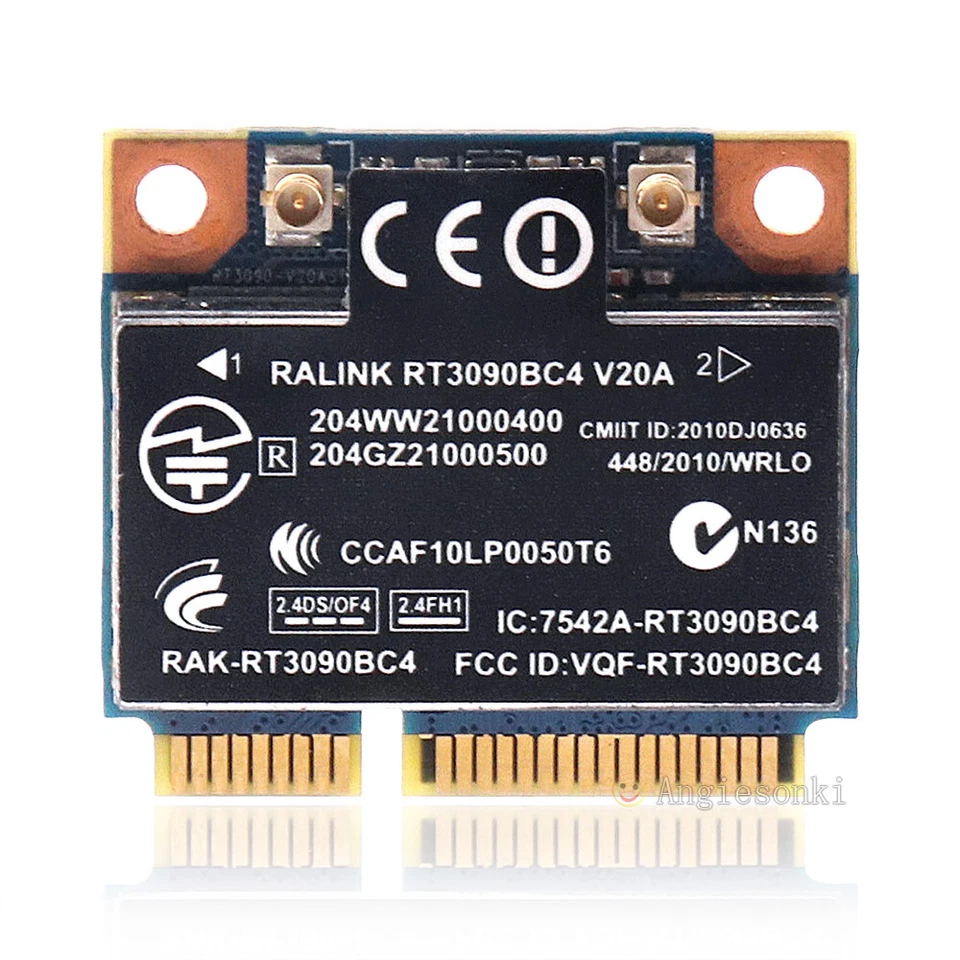 HP Ralink RT3090BC4 802.11b/g/n WiFi N+ Bluetooth3.0 PCI-e Card SPS: 602992-001 - Image 2 of 4