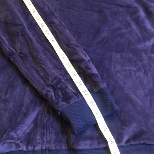 NWT Alfred Dunner Purple Velour Zip Jacket Size XL Embellished - Picture 7 of 8