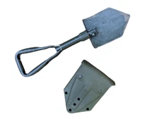 German Military Tri-fold Shovel Entrenching Tool Survival Bund w/ Plastic Case