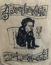 Original Vintage 60s Beethoven  s 2nd Movement Toilet Iron On Transfer Beethoven