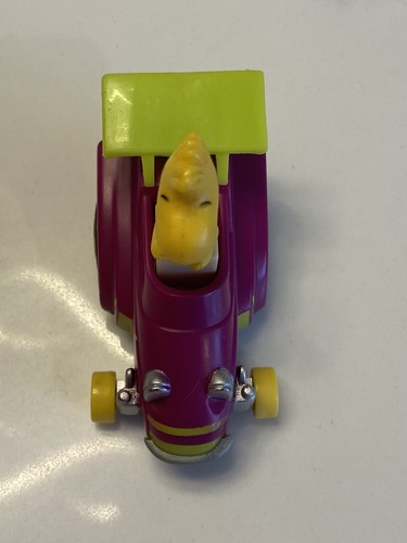 Vintage Woodstock Figure Car Peanuts Charlie Brown 1965 1972 Toy Purple Car - Picture 7 of 9