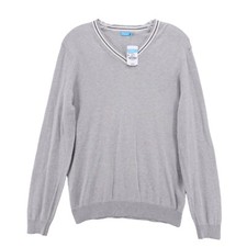 NWT J. MCLAUGHLIN Keene Gray Sweater Cotton Blend 5 Cashmere Men's SMALL