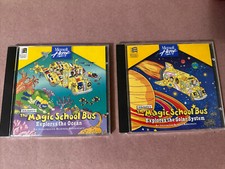 The Magic School Bus Explores the Solar System/Ocean - PC, 1994 CIB - Untested