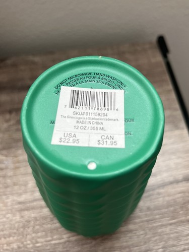 Starbucks Coffee Jade Green Seasonal Studded Ceramic Tumbler Cup 12 oz Wicked - Picture 3 of 5