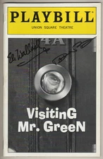 Eli Wallach & David Alan Basche  SIGNED  Playbill "Visiting Mr. Green" 1998