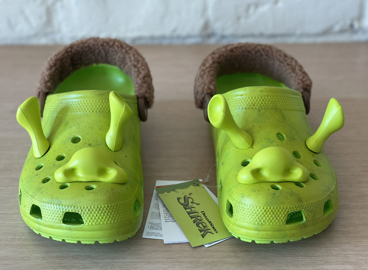 DreamWorks Shrek Crocs Classic Clog Size M/8 W/10 Ogre Green