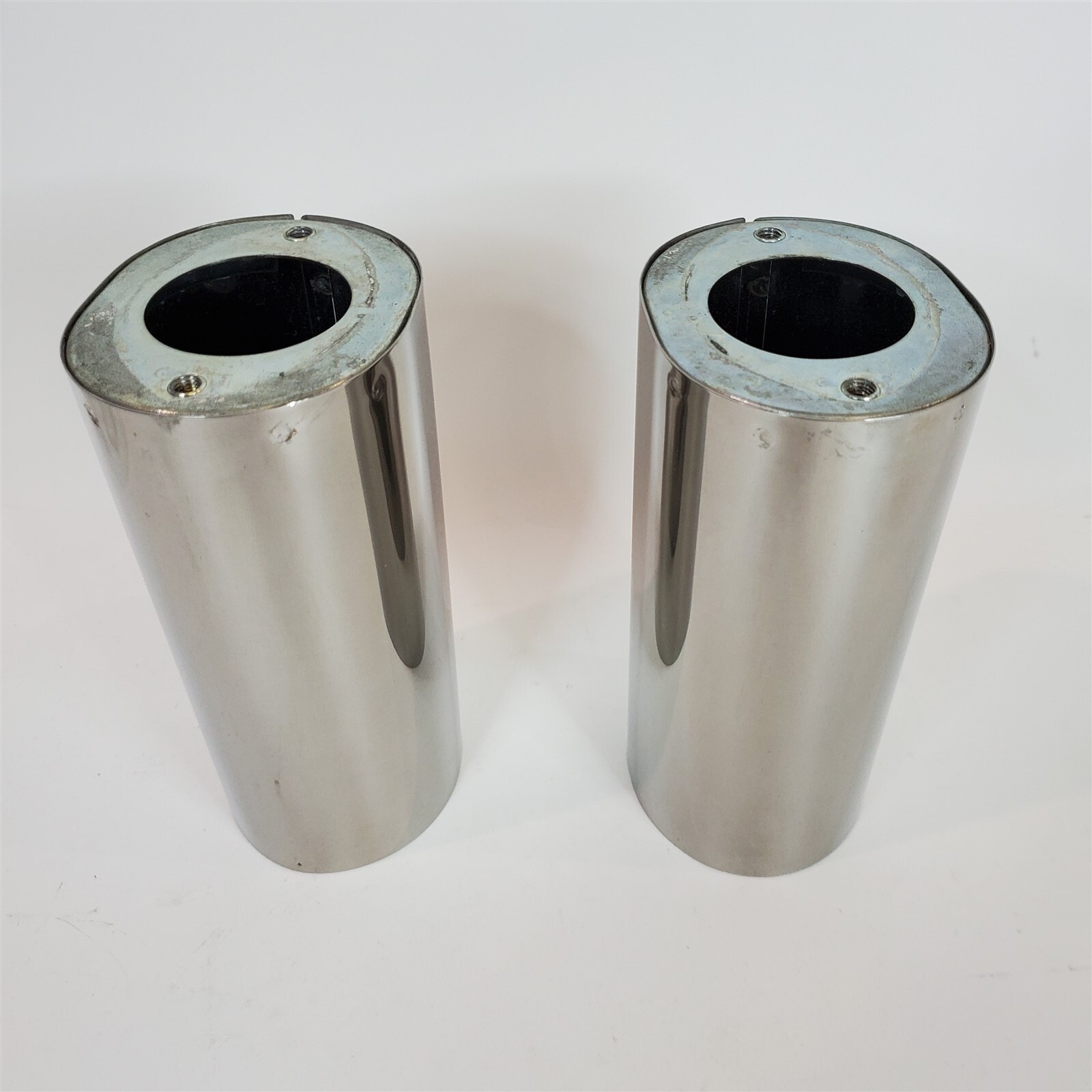 Chrome Upper Fork Covers Cowbells Fits 4984 & 8617 Harley Davidson