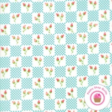 Moda LULU LANE Turquoise Floral 29024 18 Corey Yoder QUILT FABRIC