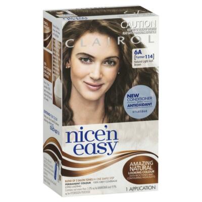 Clairol Nice 'N Easy 114 Light Ash Brown Protects Hair Between Colourings