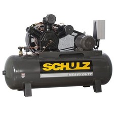 SCHULZ 10 HP Stationary Air Compressor – 120 Gallon Horizontal Tank