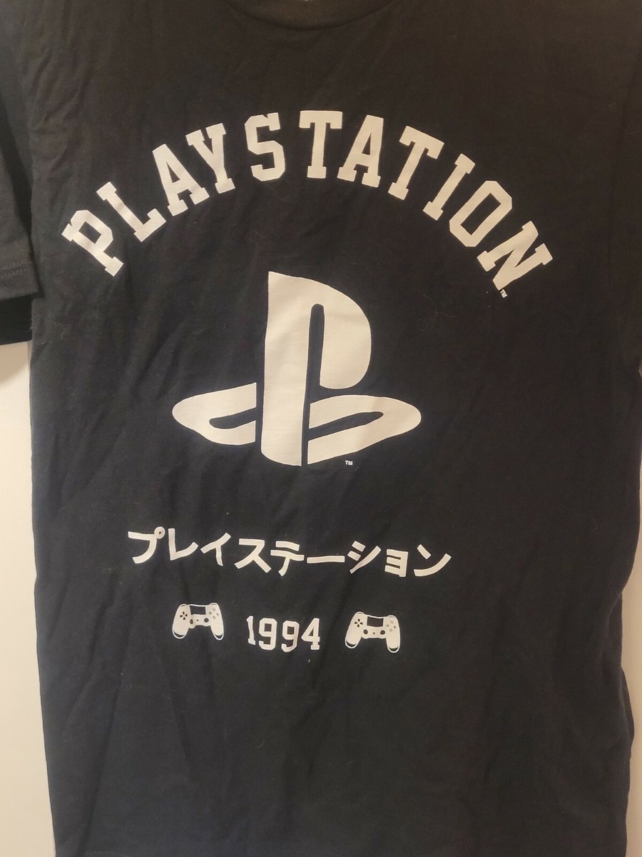 Black Sony Playstation Logo Japanese Kanji T Shirt Ripple Junction