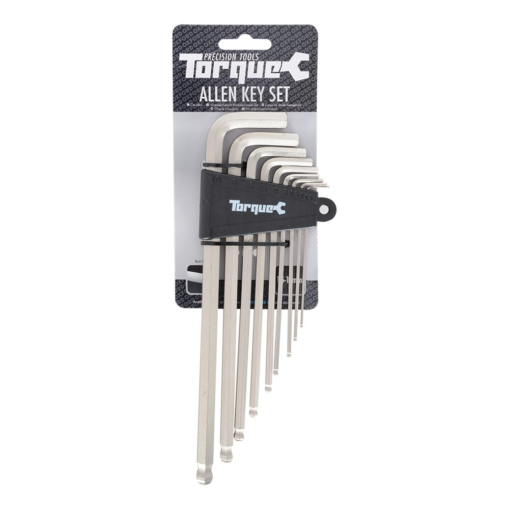 Torque Allen Key Set 1.5-10mm - 9 Hex Key Set- 1.5, 2, 2.5, 3, 4, 5, 6, 8, 10mm