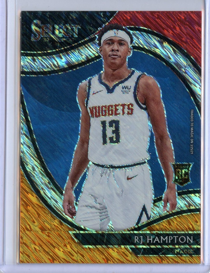 2020-21 Select Prizms Red White Orange Shimmer #277 RJ Hampton