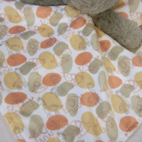 Mary Meyer Gray Elephant Plush Lovey Satin Blanket Jungle Knotted Kalahari 12" - Picture 5 of 9
