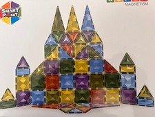 New 53pcs Magnetic Tiles Set - 3D Magnet Building Blocks - Premium Quality