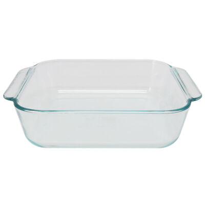 Pyrex 222 Square 2qt Clear Easy Grab Glass Food Storage Casserole ...