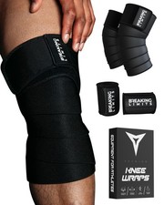 Knee Wraps for Weightlifting Knee Sleeves for Men Knee Straps for Squat...