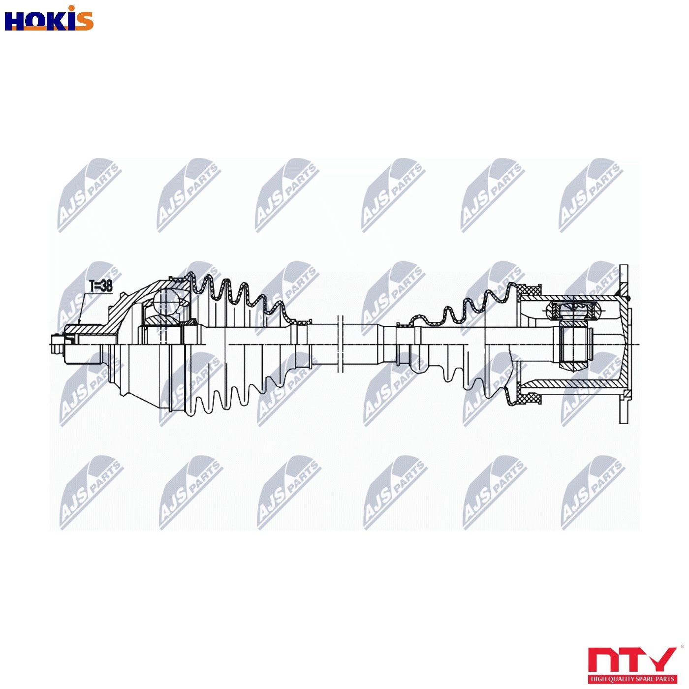 Original NTY Drive Shaft NPW-AU-034 For Audi VW - Image 8