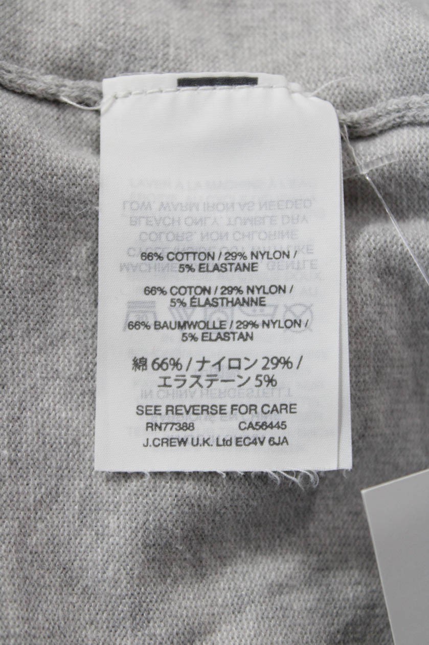 J Crew Women Basic Gray Solid Tank Crew Neck Slee… - image 4