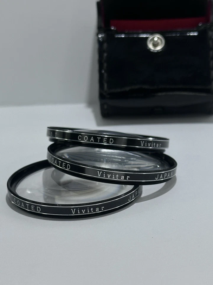 Vivitar 55 mm Threaded Close-Up Lens Set No.1 , 2 , 4 with Case Made in Japan - Image 3 of 4