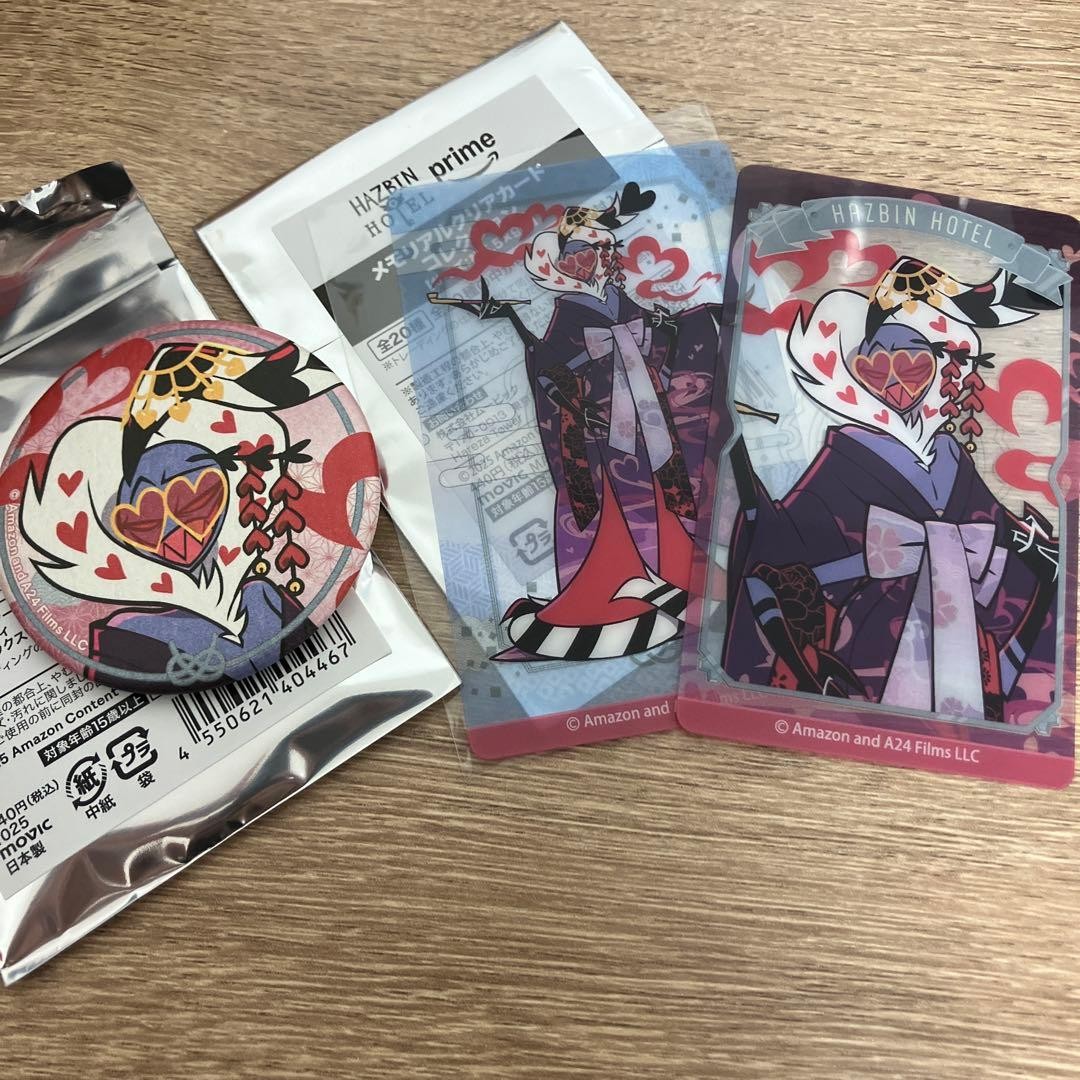 Hazbin Hotel Animate Kimono Can Badge Clear Card Valentino From Japan