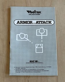 VECTREX Gaming Cartridge ARMOR ATTACK 1982 Complete in Box Tested Manual Overlay