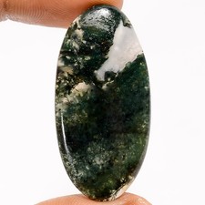100 Natural Moss Agate Oval Shape Cabochon Gemstone 29 Ct. 40X20X4 mm UG-2238
