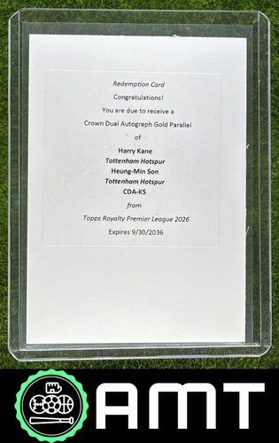 Harry Kane Heung-Min Son 2025-26 Topps Royalty Premier /50 Crown Dual Auto Gold
