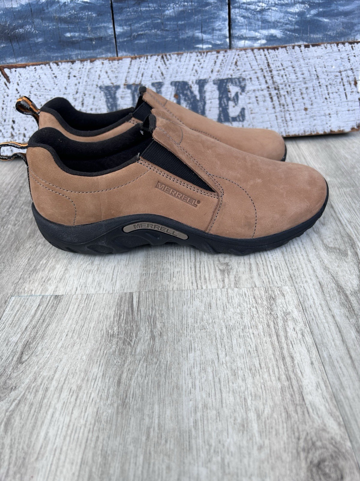 Scarpe slip on Merrell Jungle moc marrone scamosciato donna taglia 6 zoccoli casual